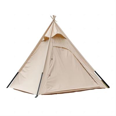 China Outdoor camping diagonal tie type thickened sunshade pyramid rainproof and double tent for sale