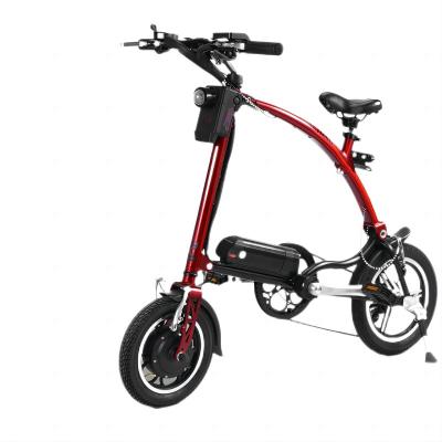 China Aluminum Alloy 14 Inch Electric Bicycle 36V 350W Folding Portable Moped Small Electric Bicycle Resistance 100km for sale