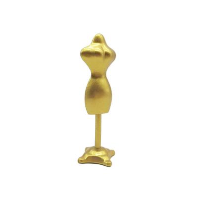 China Hanger 1/12 Miniature Dress Form Mini Toy Iland Miniatures Dollhouse Model Sewing Model Gold Color HS008E for sale