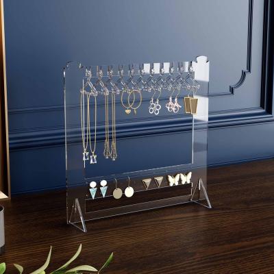 China Modern Acrylic Ring Necklace Bangle Holder Storage Headband Scrunchie Display Mini Hanger Jewelry Earring Organizer for sale