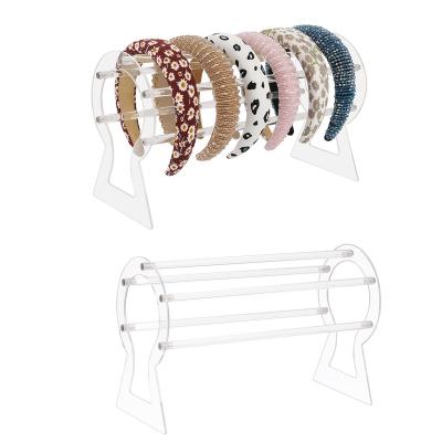 China Viable Clear Acrylic Headband Holder Headband Organizer and Hair Jewelry Accessory Organizer for Chains Bracelets Necklaces for sale