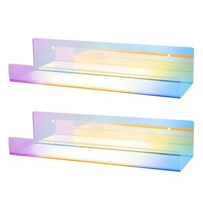 China 2 Pcs Modern Iridescent Acrylic Floating Shelves, 15