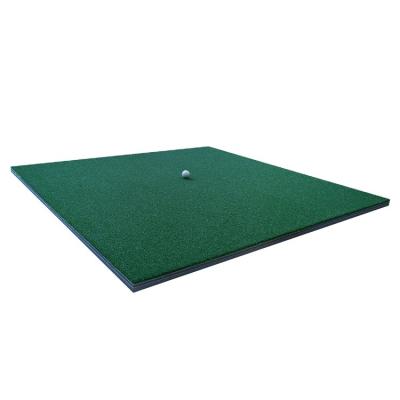 China Custom 3D Nylon Turf+Fiber Elastic+Rubber Bottom Golf Mat Golf Practice Mat Indoor Indoor Outdoor Driving Range Hitting Mat for sale