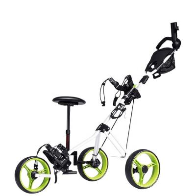 China Wholesale Aluminum Structure Aluminum One-Click Wheel Nice Price 3 Golf Push Cart Foldable Golf Cart for sale