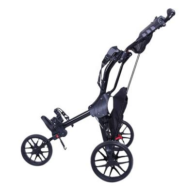 China Hot Sale 3 Wheels Aluminum Folding Buggy Aluminum Golf Push Frame Push Frame Trolley for sale