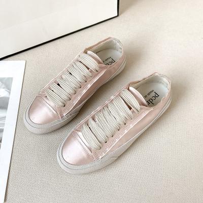 China 2022 New Single Shoes Women's Niche Satin Cushioning Shoes Spain Silk Flat Shoes Casual Comfortable Soft Bottom Dirty Shoes Women's Shoes for sale