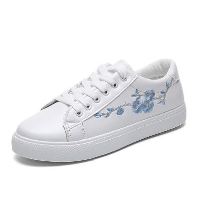 China Cushioning Spring Fashion Vulcanized Shoes Womens Sneakers PU Leather Platform Female Lace Up Casual Shoes White Sports for sale