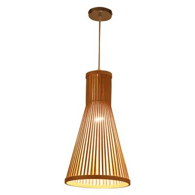 China Japanese Style Modern Bamboo Chandelier Restaurant Lantern Chandelier Art Bamboo Rattan Woven Lamp for sale