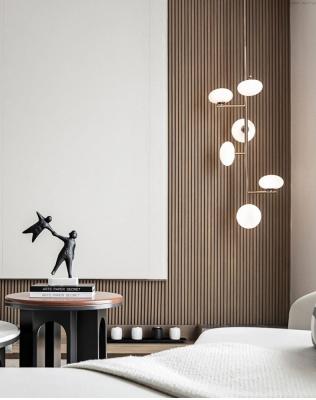 China Modern luxury simple bedroom lamp circle ring double-layer dining room light chandelier nordic living room lamp for sale