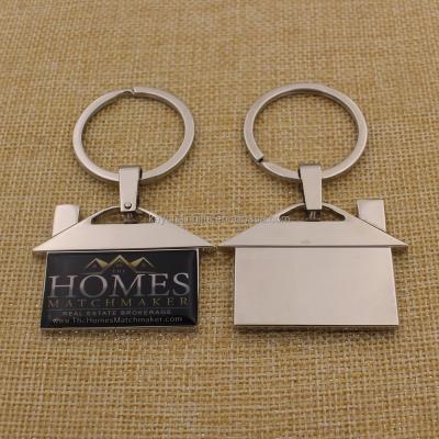 China Metal Promotion Gifts Metal Home Formed Key Chain With Custom Logo for sale