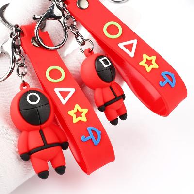 China Promotion Gift Hot Selling Cute Creative PVC 3D Key Chain Cardboard Rubber Key Ring For Souvenir for sale