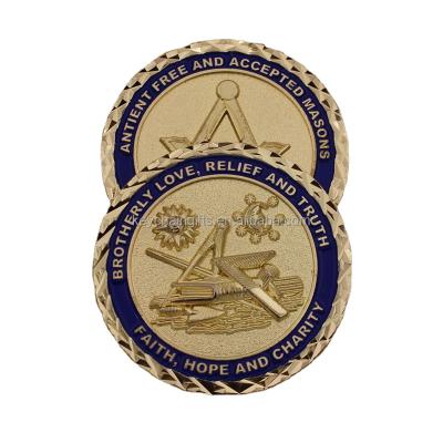 China Cheap Masonic Challenge Coins Custom North America Souvenir Metal for sale