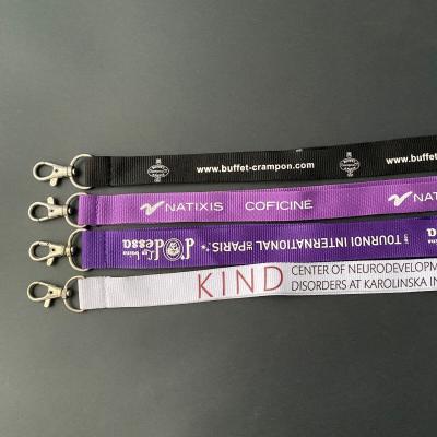 China Polyester Full Color Key Chain Lanyard Printing Polyester Terylene Metal ID Card Holder for sale