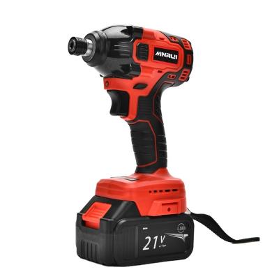 China MINRUI 18V 450N.m lithium battery machine tool wood metal plastic screwing compact portable cordless drill brushless impact wrench MR8908 for sale