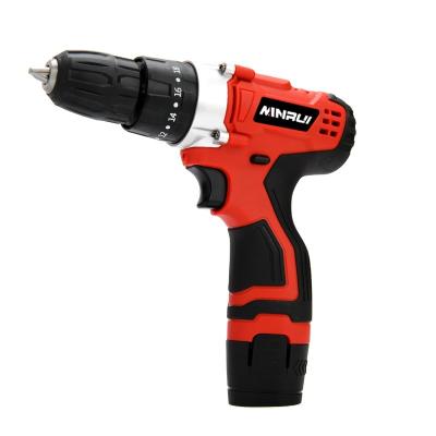 China MINRUI Brush Power Drills Cordless Drill Machine Hammer Drill Driver 10.8V Mini Heavy Duty 10mm MR3601 Battery for sale