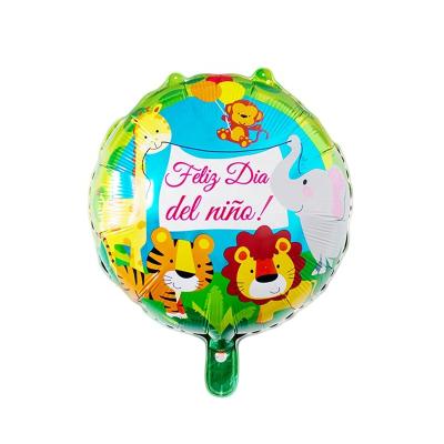 China Eco-friendly 18inch feliz dia del niNo circus mylar party balloons balloon decorations for sale