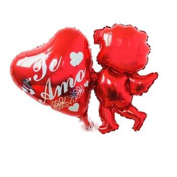 China Advertising\Gift\Promotional Spanish\Foil Shape Cupid Teamo Party Balloon For Valentine's Day Party Inflatable Foil Balloons for sale