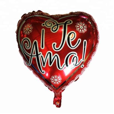 China 2019 New Arrival Wholesale Inflatable Foil Balloon Eco - Friendly In Spanish For Valentine for sale