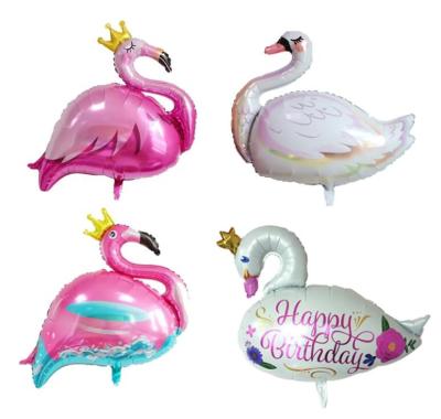 China 2019 New Large Foil Helium Balloon Eco-friendly Swan Crown Wholesale Flamingo Inflatable Foil Helium Balloon for sale