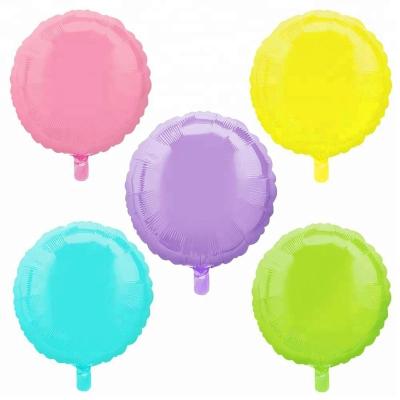 China China Wholesales Eco-friendly Round Shaped 18inch Macaron Foil Balloon For Party Decorations. for sale