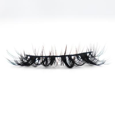 China Wholesale Russian Volume Crisscross Lash Box 16mm Mink Strip Natural Eyelashes Soft Strip for sale