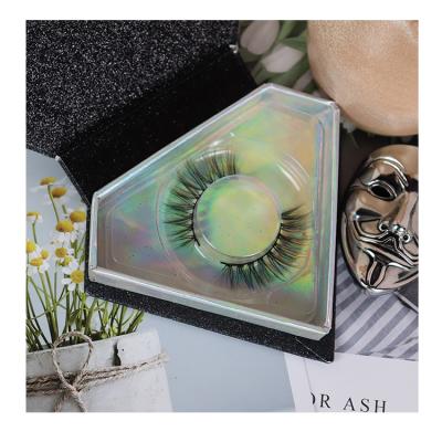 China Real False Crisscross Mink Eyelashes Clear 3D Mink Eyelash Strip Eyelashes 12mm for sale