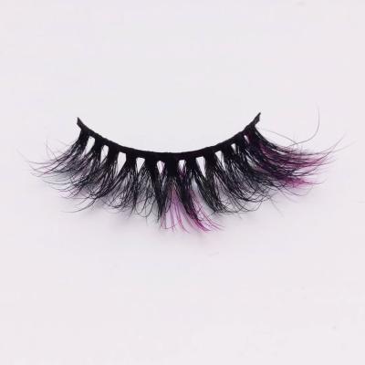 China 20mm Crisscross Eyelash Colored Real Mink Lashes Private Label and Customization Designs Bundle for sale