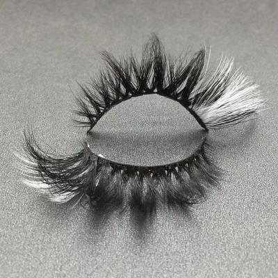 China 2022 Hot Selling Custom Private Label Eyelashes Crisscross Colored 20mm Fluffy Mink Eyelash Strips for sale