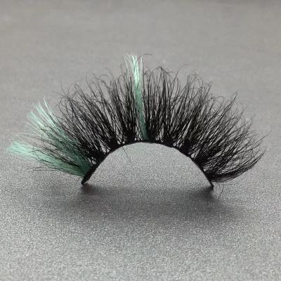 China 100% Real Crisscross Private Label Mink Lashes 3d Mink Multi Color 25mm Siberian Mink Lashes Multi Group Lashes for sale