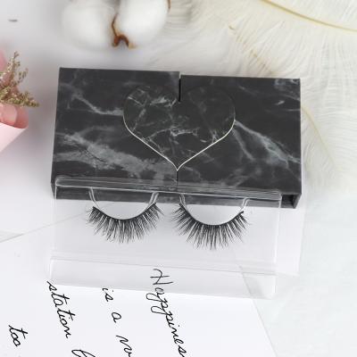 China Luxury Cosmetic Marble Eyelash Packaging Boxes Crisscross Eyelash Wholesaler Boxes Eyelash Cases for sale