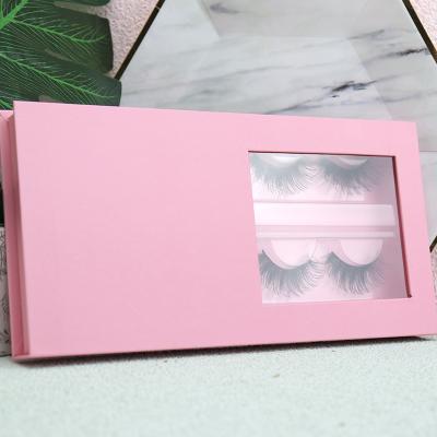 China Magnetic Mink Lashses Crisscross Eyelash Package Paper Eyelash Packaging Box With Custom Packaging for sale