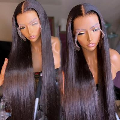 China Bodywave Cuticle Aligned Human Hair Bone Human Hair Lace Front Wig Remy HD Virgin Brazilian Straight Lace Wigs Natural Human Hair Wigs For Black Women for sale