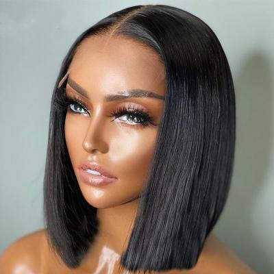 China Bodywave Cuticle Aligned Virgin Human Hair 4x4 13x4 Lace Frontal Wigs Betty Hair 613 Honey Blonde Colored Brazilian Straight Bob Lace Front Human Hair for sale