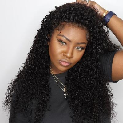 China Curly Kinky Curly Hair Wig Lace Front Wig PrePlucked With Baby Hair 13x4 Wigs Betty Deep Curly Frontal Hair for sale