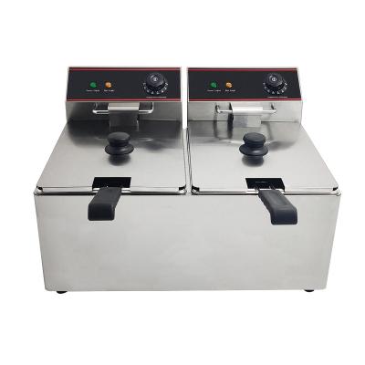 China Restaurant 11L+11L Restaurant Deep Fryers Commercial Electric Deep Fryer Price Heating Element Fryer for sale