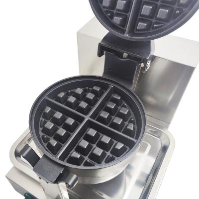 China Adjustable Thermostat 220V Restarunt Mini Rotary Waffle Maker Electric Cake Maker Waffle Maker for sale