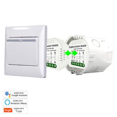 China ZIGBEE+WIFI Smart Home System Voice Control Rf433 Tuya Zigbee Smart Switch Module for sale