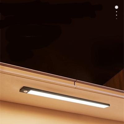 China Modern Cabinet Light Rechargeable Door Inside Motion Sensor Cabinet Light Wireless Dimmable LED Wardrobe Light For Cabinets for sale