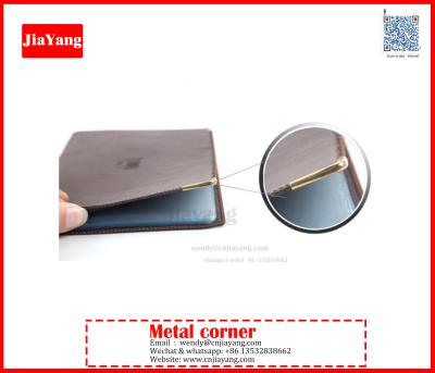 China Diary or name card holder folding metal corner for sale