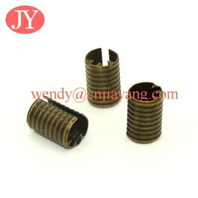 China Antique Brass Metal Crimp Ends Without Loop Fold Over Crimp Head Clips for sale