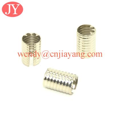 China Silver Plated Metal Rope Cord End Clip For Jewelry Findings for sale