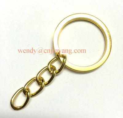 China Vaiour types gold color and silver color metal split ring with chains link for sale