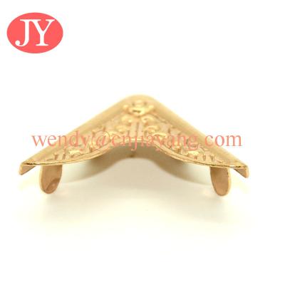 China jiayang Factory direct skirt collar metal gold end end tips metal corner for sale