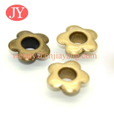 China jiayang wholesale price Glossy gold precision banner iron eyelets and grommets for sale