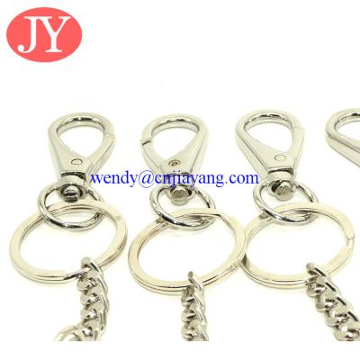 China Snap hook with key chain link zinc alloy key rings chains for sale