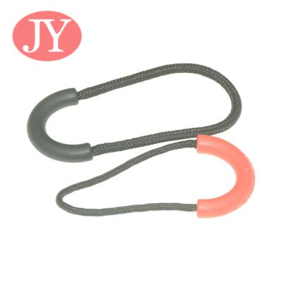 China Jiayang garment accessories PVC Silicon paracord TPU zipper puller for over coat zipper pull tag zipper pull tab for sale