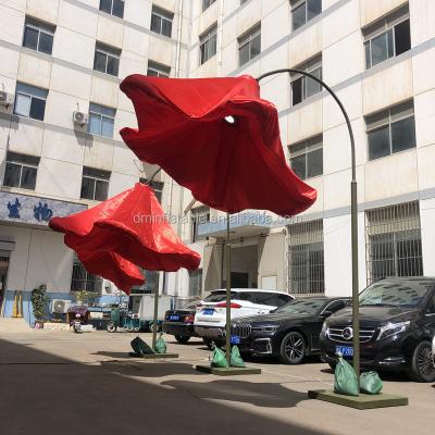 China Promotion DAMING Outdoor 3m Open and Close Red Rose Flower Inflatable Customized Hanging Inflatable Model for sale