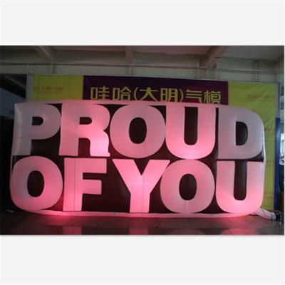 China Promotion Customized Giant Party Decoration Inflatable Balloon Led Inflatable Wedding Decoration Item Letter In Inflatable Advertising for sale