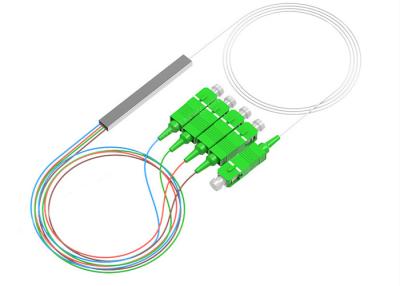 China Divisor da fibra do PLC de Mini Steel Type Green 1x4 do divisor do PLC da fibra ótica do SC APC à venda