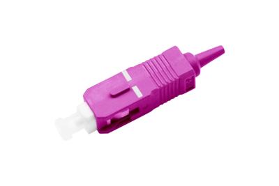 China Tire del conector a una cara del SC de la fibra del solo modo del conector magenta de la fibra óptica OM4 de la prueba en venta